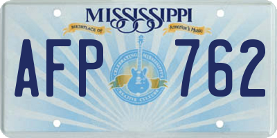 MS license plate AFP762