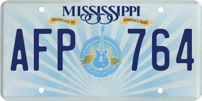 MS license plate AFP764