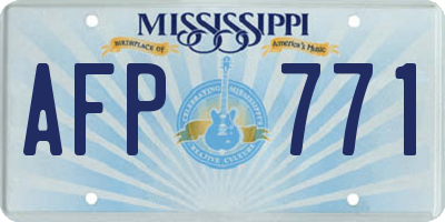 MS license plate AFP771
