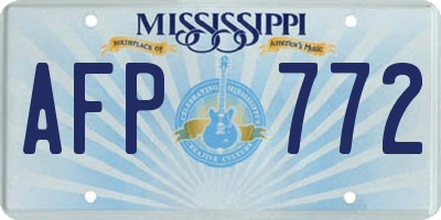 MS license plate AFP772
