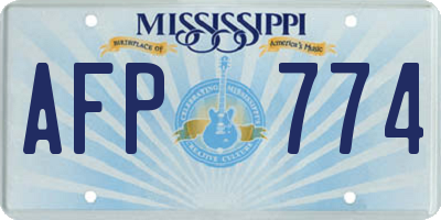 MS license plate AFP774