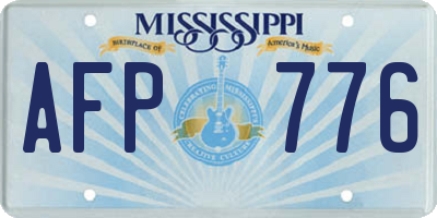 MS license plate AFP776