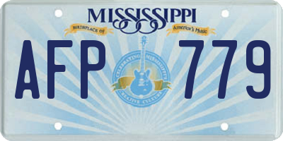 MS license plate AFP779