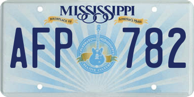 MS license plate AFP782