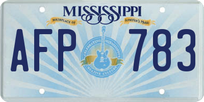 MS license plate AFP783