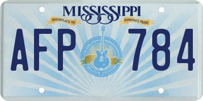 MS license plate AFP784