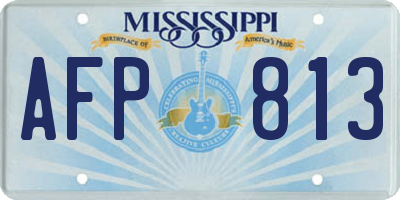 MS license plate AFP813