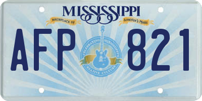 MS license plate AFP821