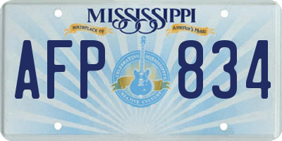 MS license plate AFP834