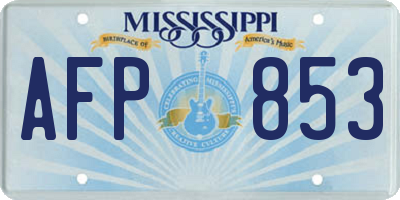 MS license plate AFP853