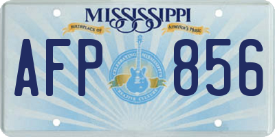 MS license plate AFP856
