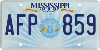 MS license plate AFP859