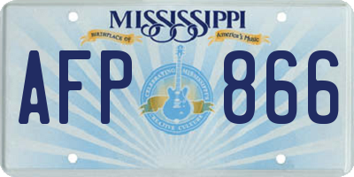 MS license plate AFP866