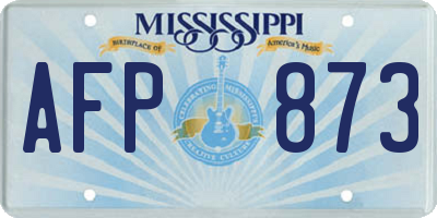 MS license plate AFP873