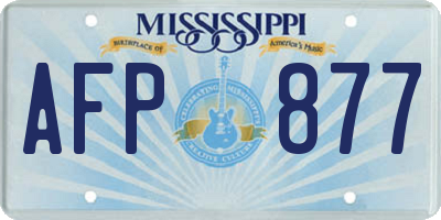 MS license plate AFP877