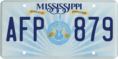 MS license plate AFP879