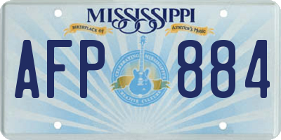 MS license plate AFP884
