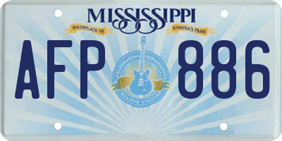 MS license plate AFP886