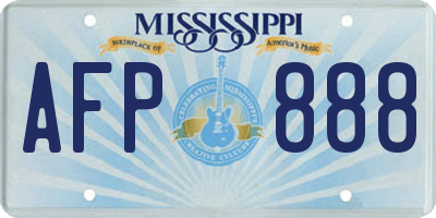 MS license plate AFP888