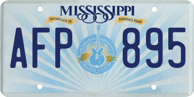 MS license plate AFP895