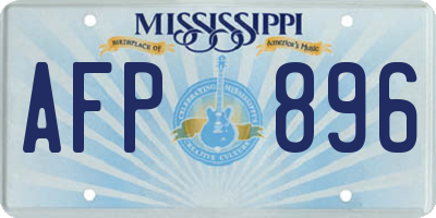 MS license plate AFP896