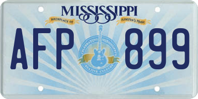 MS license plate AFP899