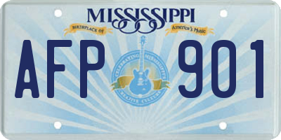 MS license plate AFP901