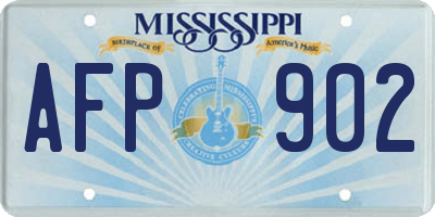 MS license plate AFP902