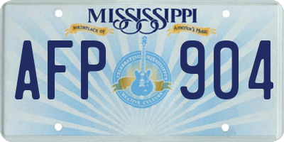 MS license plate AFP904