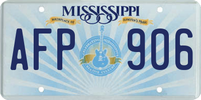 MS license plate AFP906