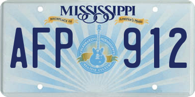 MS license plate AFP912