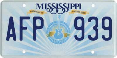 MS license plate AFP939