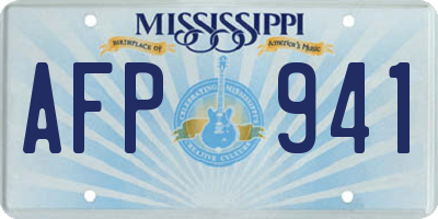 MS license plate AFP941