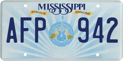 MS license plate AFP942