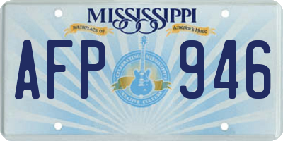 MS license plate AFP946