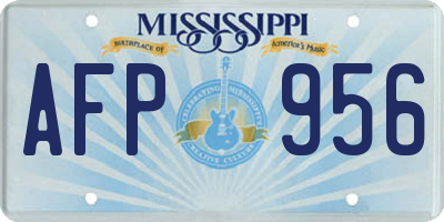 MS license plate AFP956