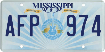 MS license plate AFP974