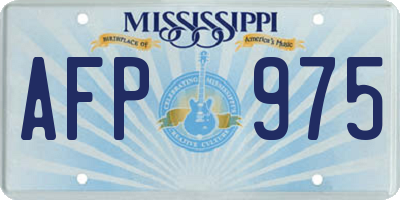 MS license plate AFP975