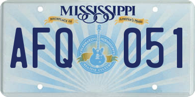 MS license plate AFQ051