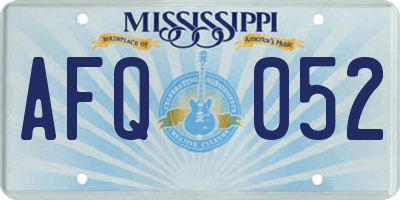 MS license plate AFQ052