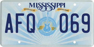 MS license plate AFQ069