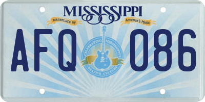 MS license plate AFQ086