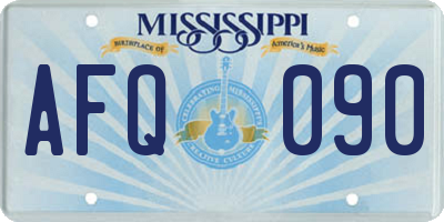 MS license plate AFQ090