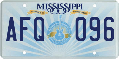 MS license plate AFQ096
