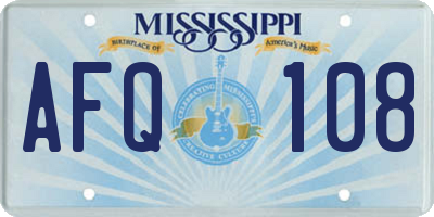 MS license plate AFQ108
