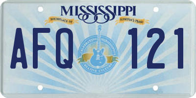 MS license plate AFQ121