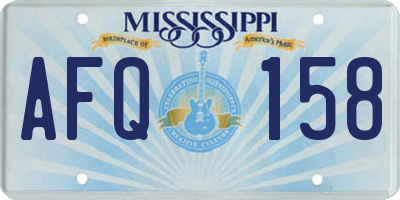 MS license plate AFQ158