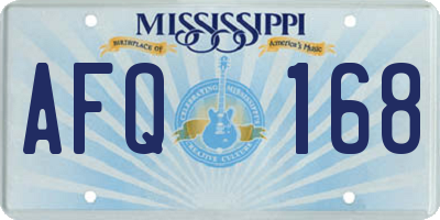 MS license plate AFQ168