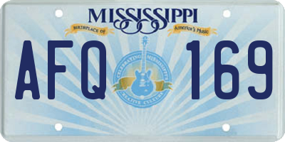 MS license plate AFQ169