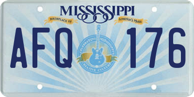 MS license plate AFQ176